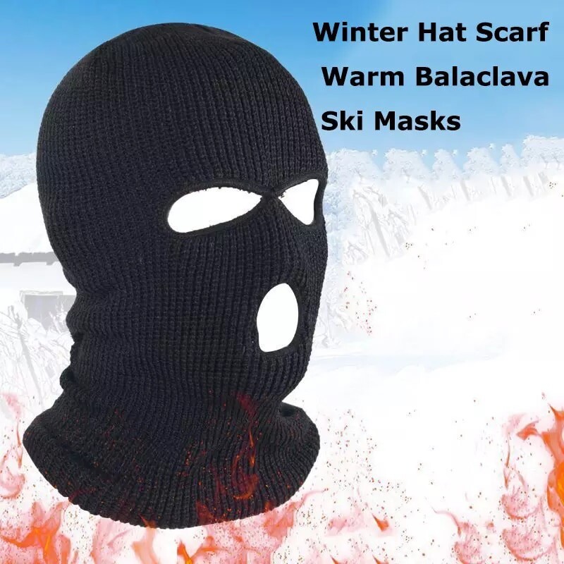 3 Hole Full Face Mask Winter Ski Cap Balaclava Beanie Tactical Warm Hat US