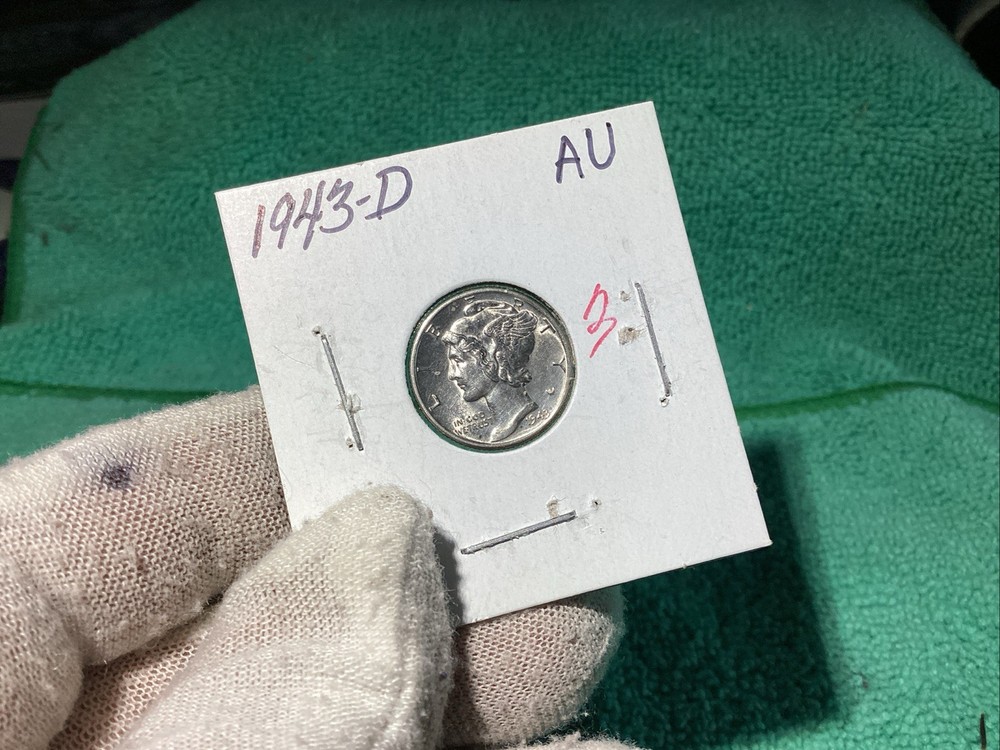 1943 D MERCURY HEAD DIME ALMOST 😅 UNCIRCULATED  🍀