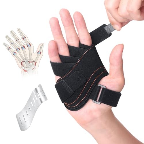 Finger Ulnar Deviation Splint Brace, Finger Joint Deviation Right-M Black
