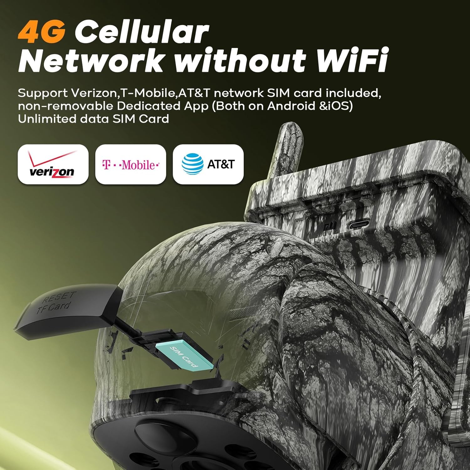 4G LTE Trail Camera Live View Hunting Solar Powered Cellular Security Cam SIM🔥