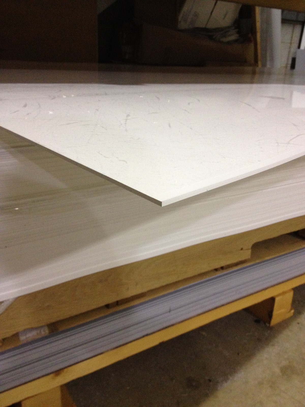 Palopaque Rigid PVC White 1/8" 12" x 46" (1 Pack) Flat Sheet (3mm)