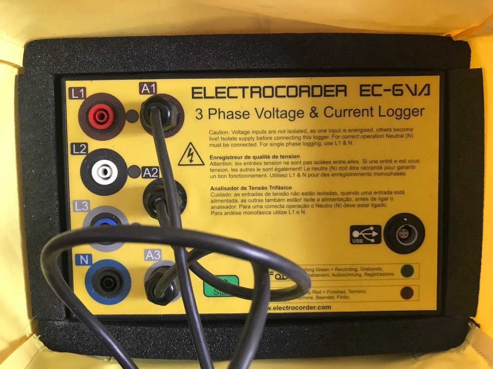 ELECTROCORDER EC-6VA  3 Phase Voltage and Current Logger
