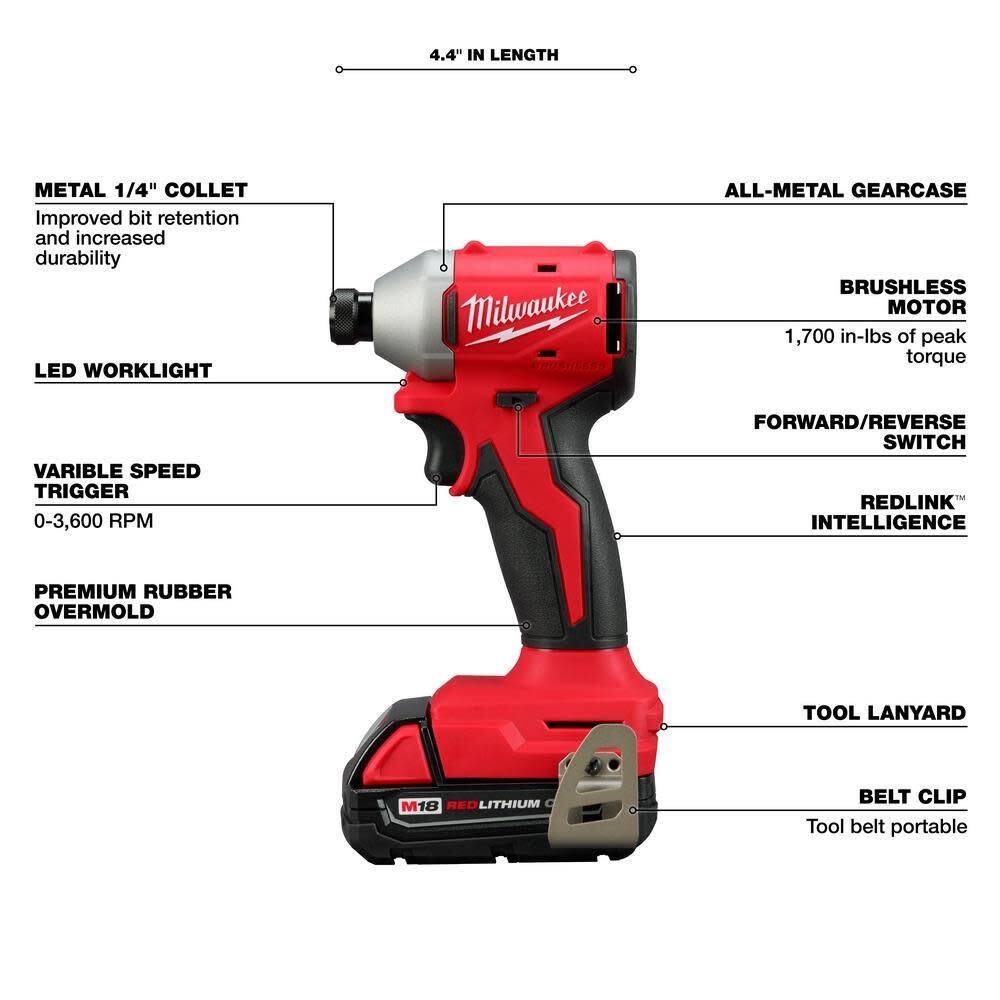 Milwaukee M18 Compact 2-Tool Combo Kit