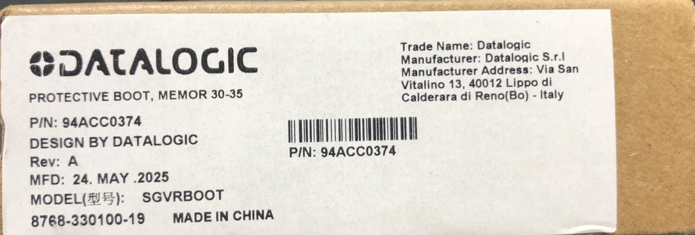 Datalogic Memor 3-35 Protective Boot – Model SGVRBOOT