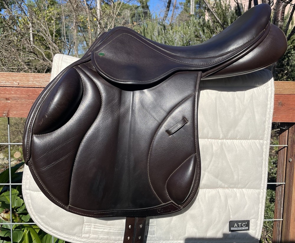 17.5” County Solution Monoflap Saddle MN Chocolate Buffalo Leather