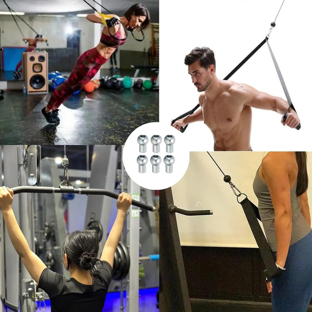 6 Pcs Cable Ball Stopper Cable Rope Attachments for Cable Machine Accessories, 5