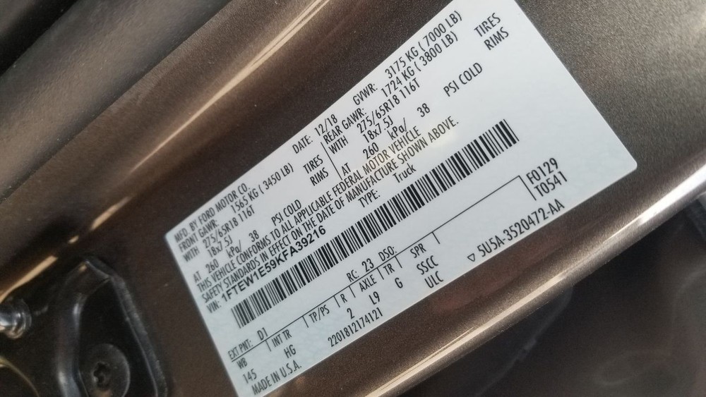 19 FORD F150 5.0L UPPER AIR SHUTTER