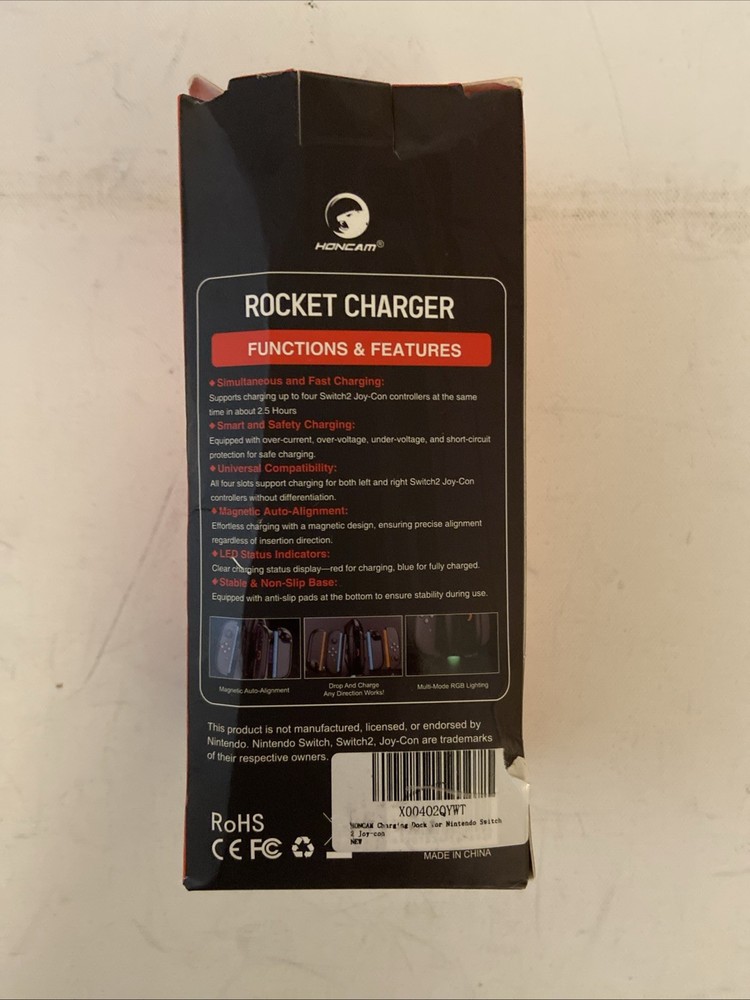 Rocket Charger For Switch 2 Joy Con 2 RGB