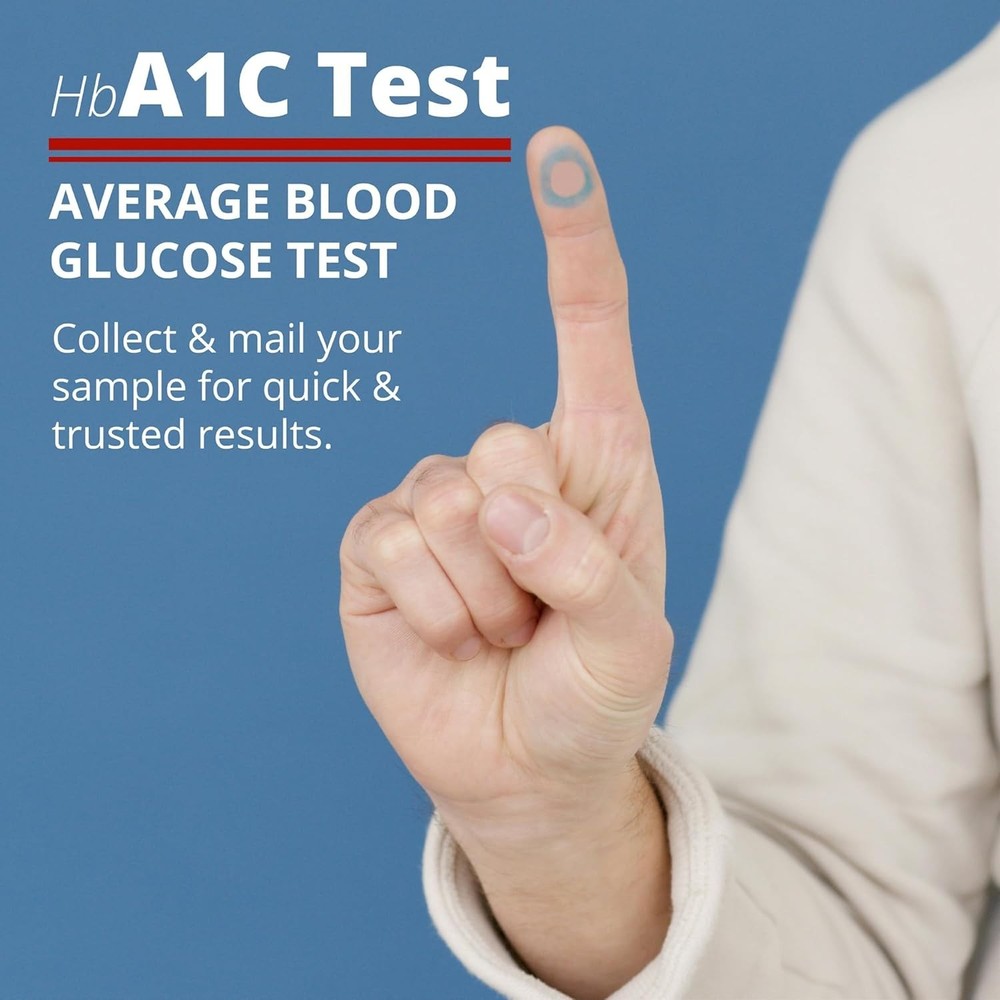 Convenient At-Home HbA1c Testing Kit - Includes Lancets & Prepaid Shipping