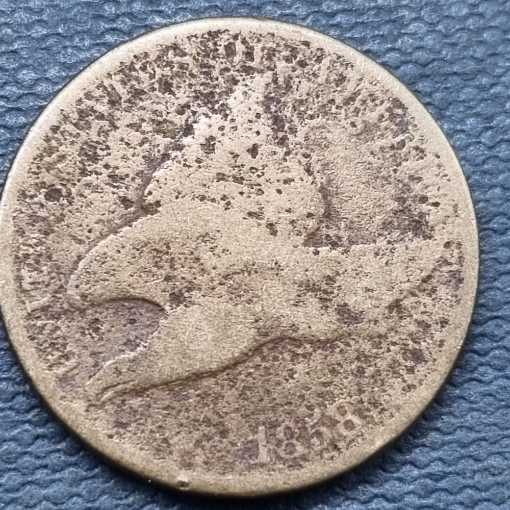 1858 Flying Eagle Cent 1c Circulated #101109