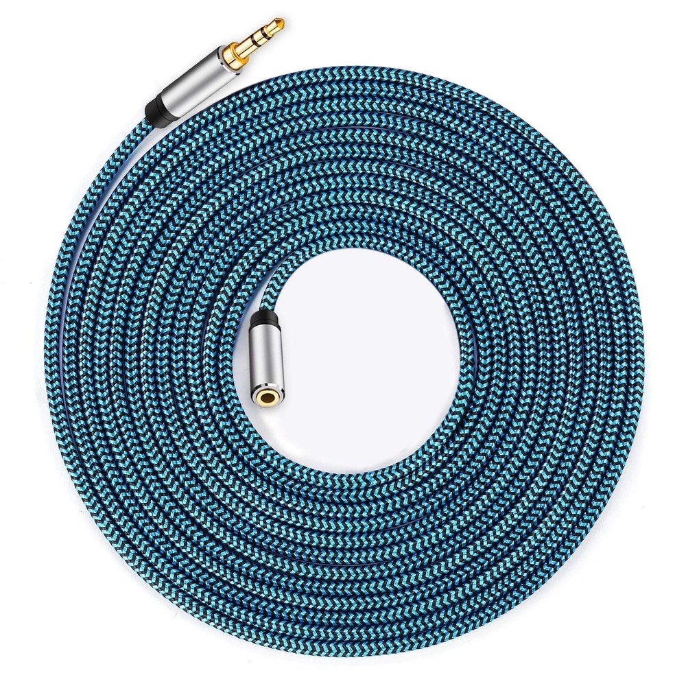 Headphone extension cable nylon braided ft