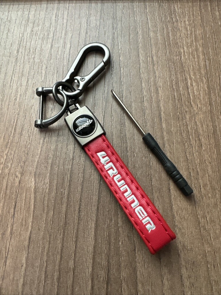 4Runner Red Leather  5 3/4" Key Holder Keychain