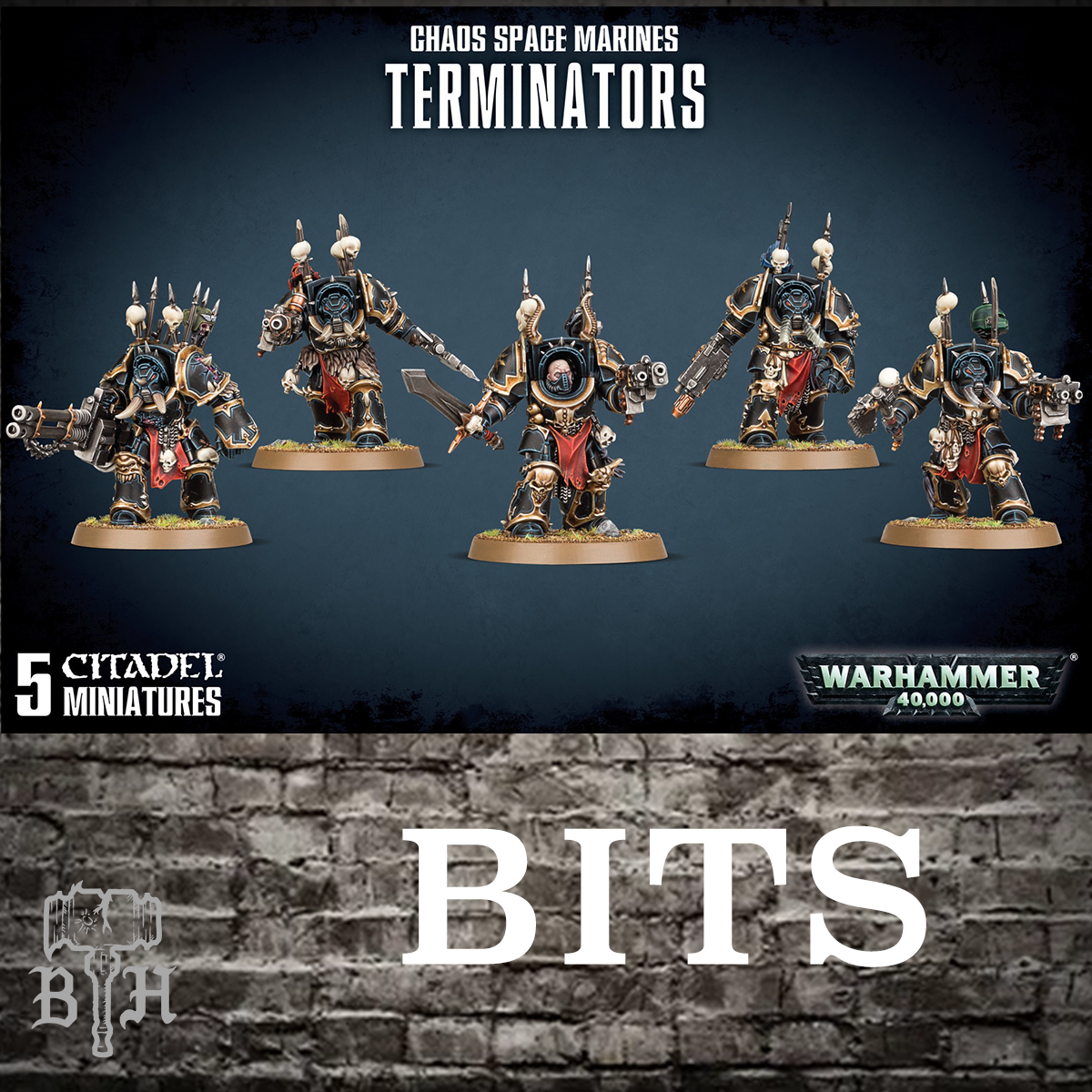 Warhammer 40K Chaos Space Marines Terminators Box Set Bits Games Workshop