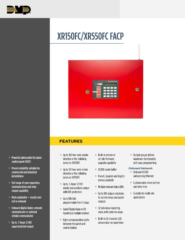 DMP Xr150DNFC-R,  XR150FC Fire Package