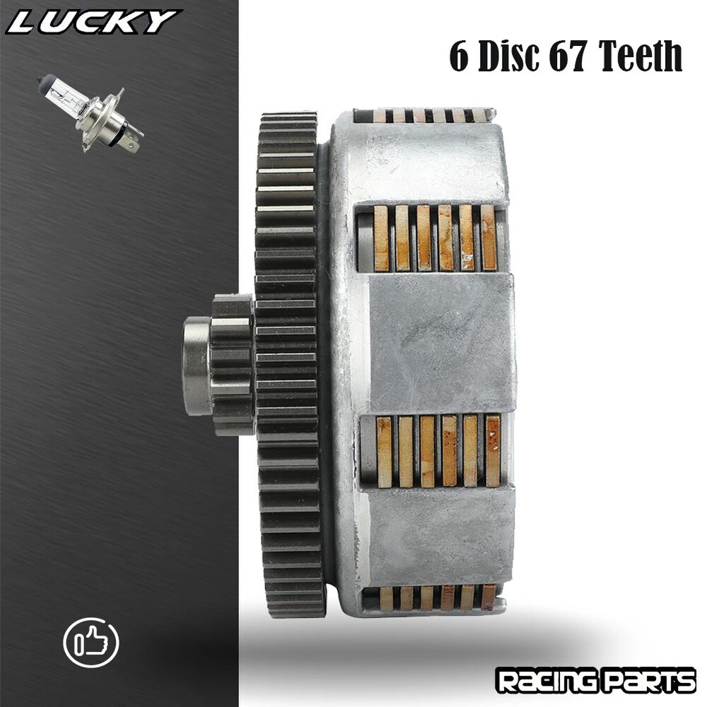 190cc Motorcycle 6 Disc 67 Teeth Complete Manual Clutch Assembly For Engine Pit