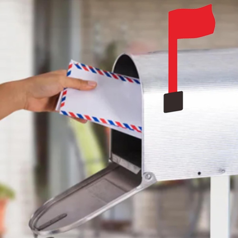 Compact Red Mailbox Flag with Weatherproof Design - Effortless Installation