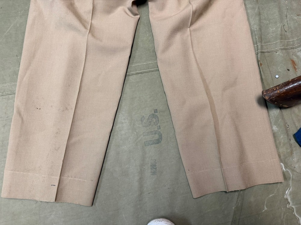 ORIGINAL WWII US ARMY OFFICER CLASS A "KHAKI" TROUSERS- SMALL 32 WAIST