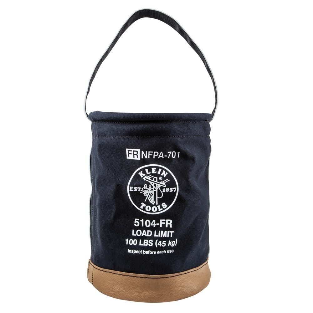 Klein Tools Flame-Resistant Top Closing Canvas Bucket