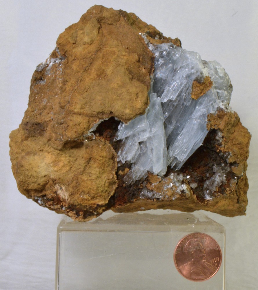 #2517 Large Blue Barite in matrix - Morocco