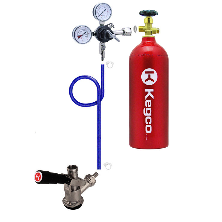 Kegco Direct Draw Keg Tap Kit with 5 lb. Co2 Tank