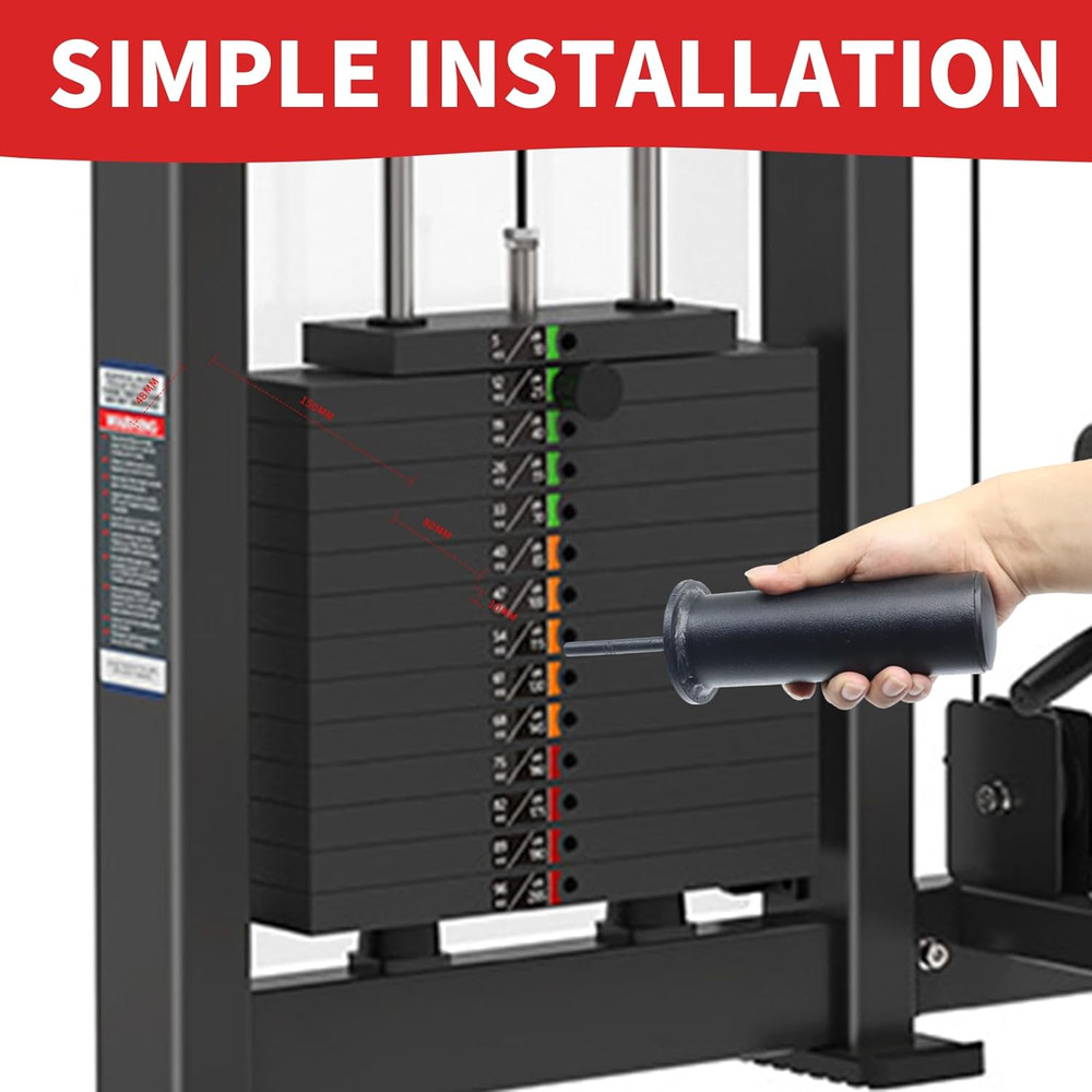 Weight Stack Pin with Spring Clip Collar Weight Stack Extender Pin for Cable an