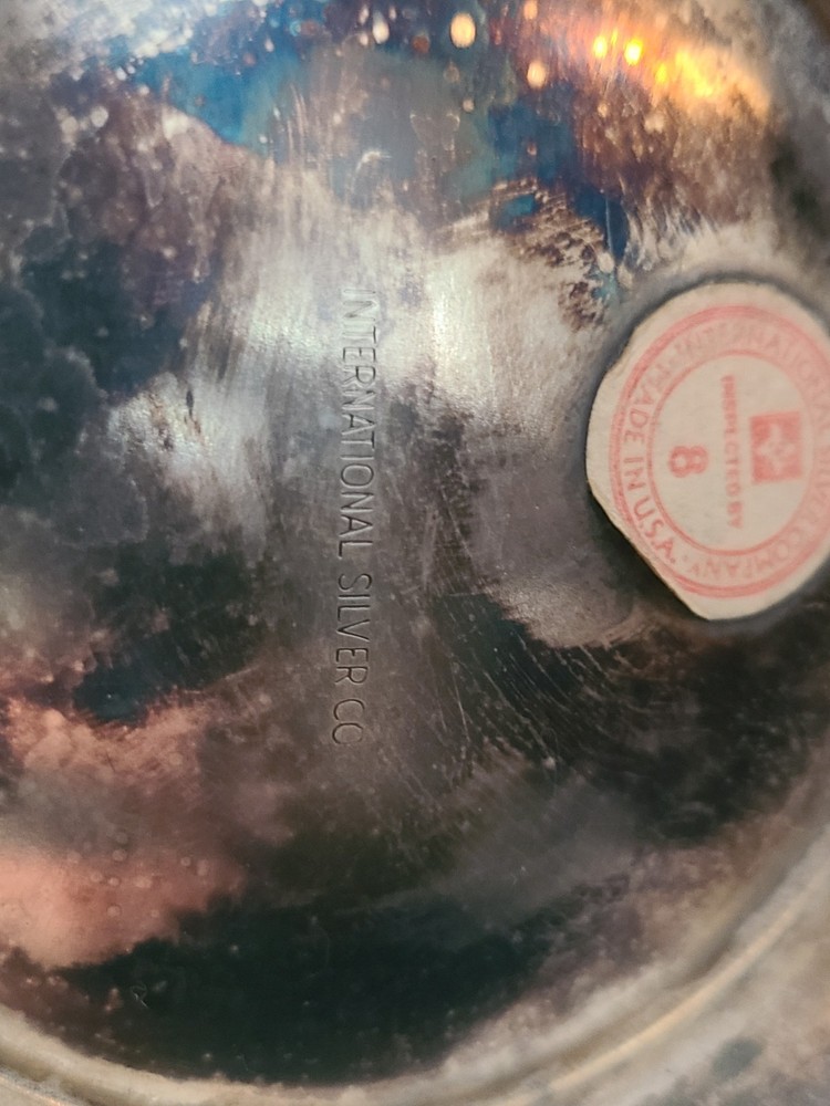 Vintage International Silver Co. footed Water Pitcher Silverplate