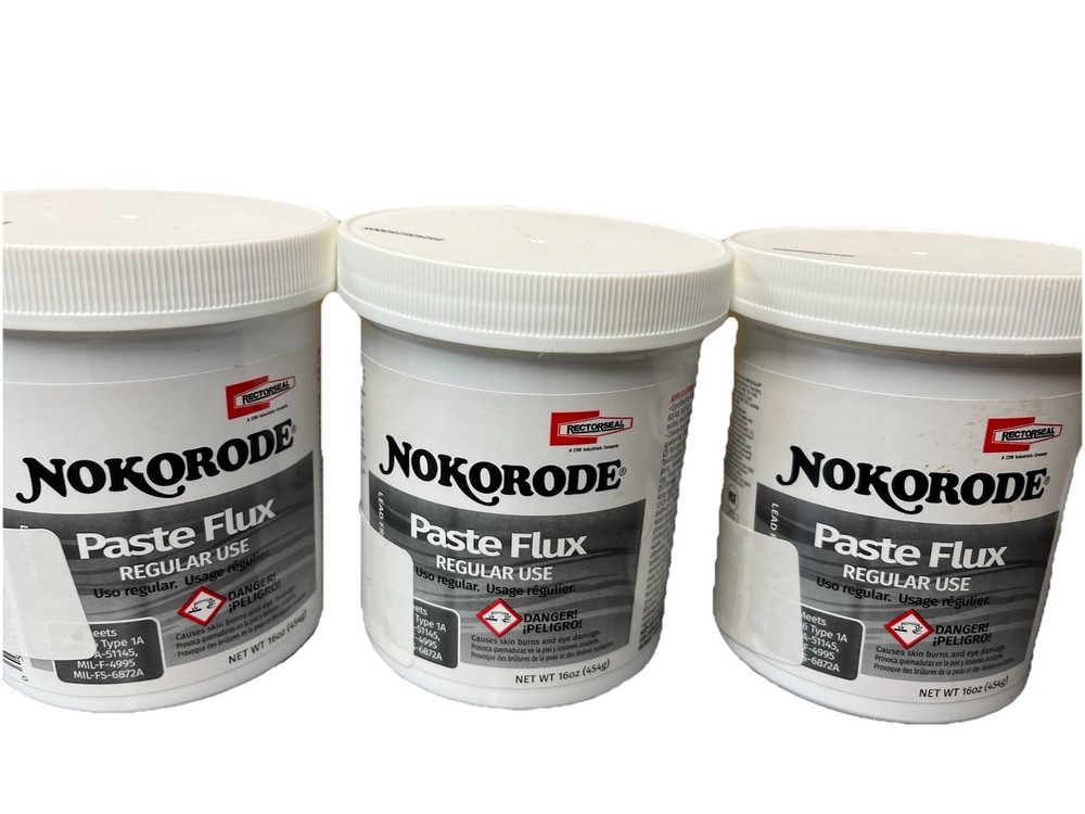 3x 14030 Nokorode Solder Paste 1 Lb  Brown