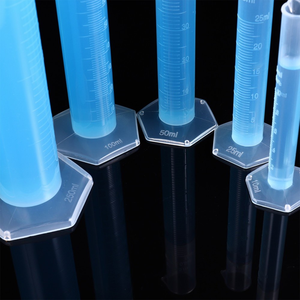 Measuring Cylinder Plastic Graduated Transparent Cylinders Clear