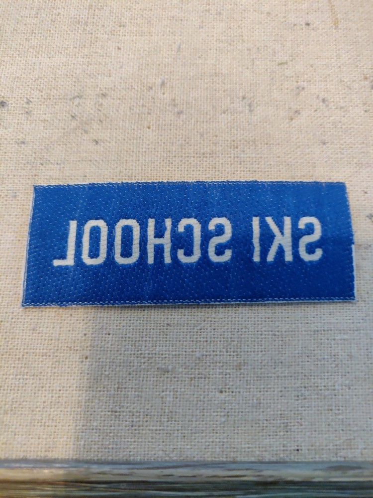 Vintage EMBROIDERED PATCH Ski School. New.