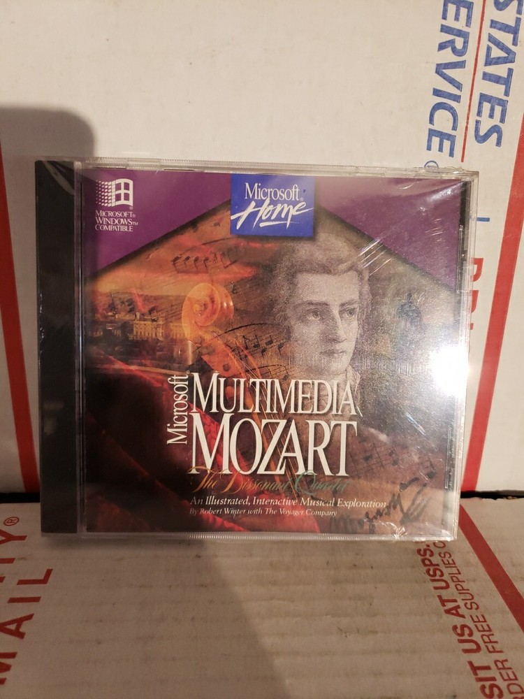 Microsoft Home - Multimedia Mozart  PC CD-ROM 1994 Microsoft Windows NEW ~ #213