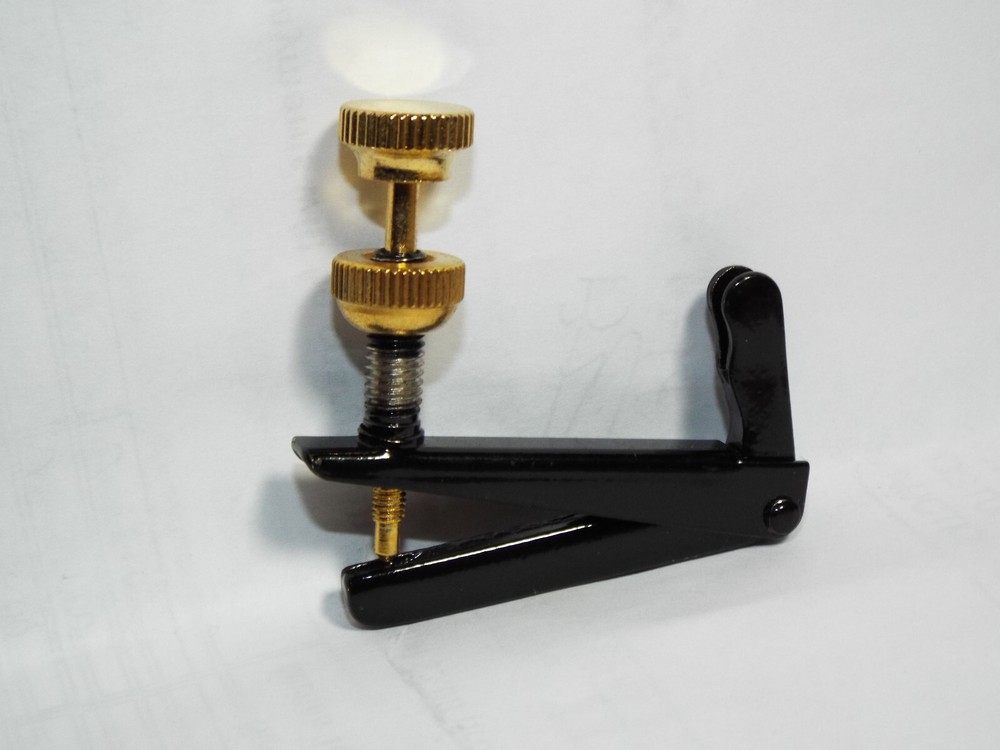 Cello String Adjuster Fine Tuner Black Gold 4/4 - 7/8