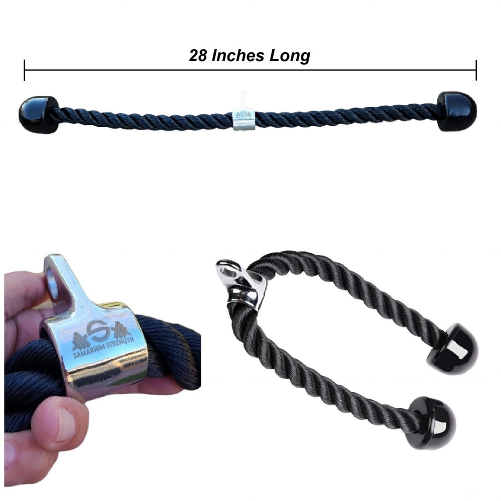 Tricep Rope Arm Push Up Pull Down Press Bar Gym Cable Attachment Exercise US