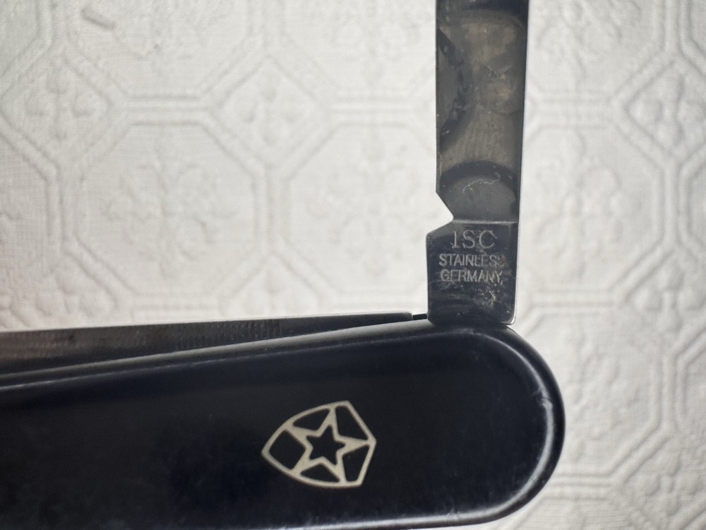 ISC Imperial Schrade Co. Multi-Function Black Pocket Knife Germany Multi Tool