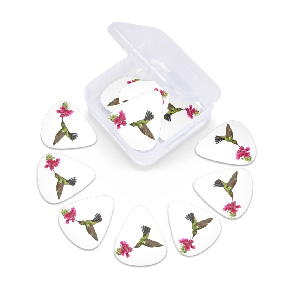 Hummingbird Spring Flower Guitar Picks One Size, 2
