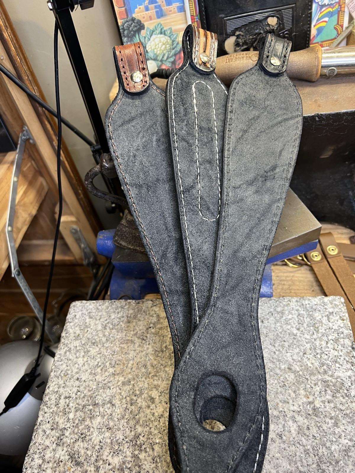 Leather Rifle Sling with Thumb Hole, Handmade Gun Strap, Full Grain, Made in USA