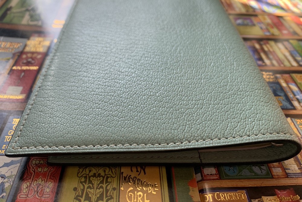 Authentic Hermes Compact Size Planner Cover Light Green Agenda PM