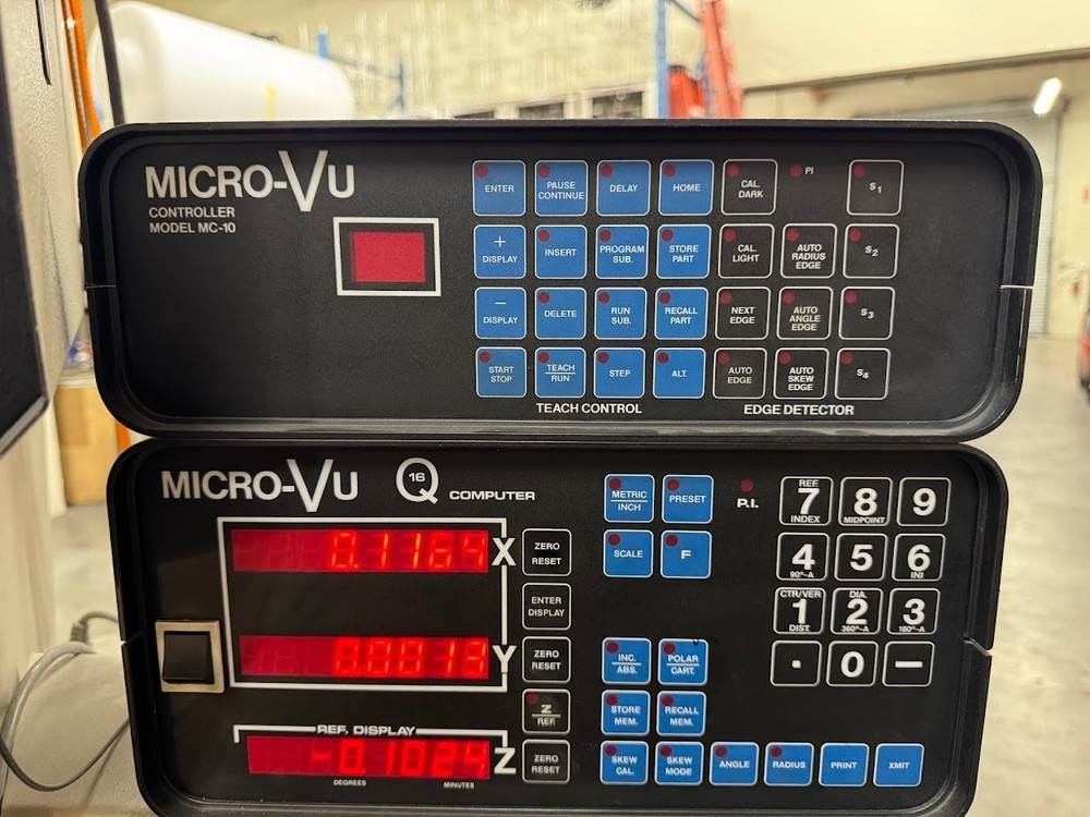 MicroVu Optical Comparator Model S 14A Micro Vu Edge detector