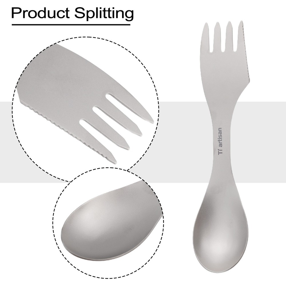 Versatile Spork Camping Practical Spoon Tableware Titanium Ultralight Utensils