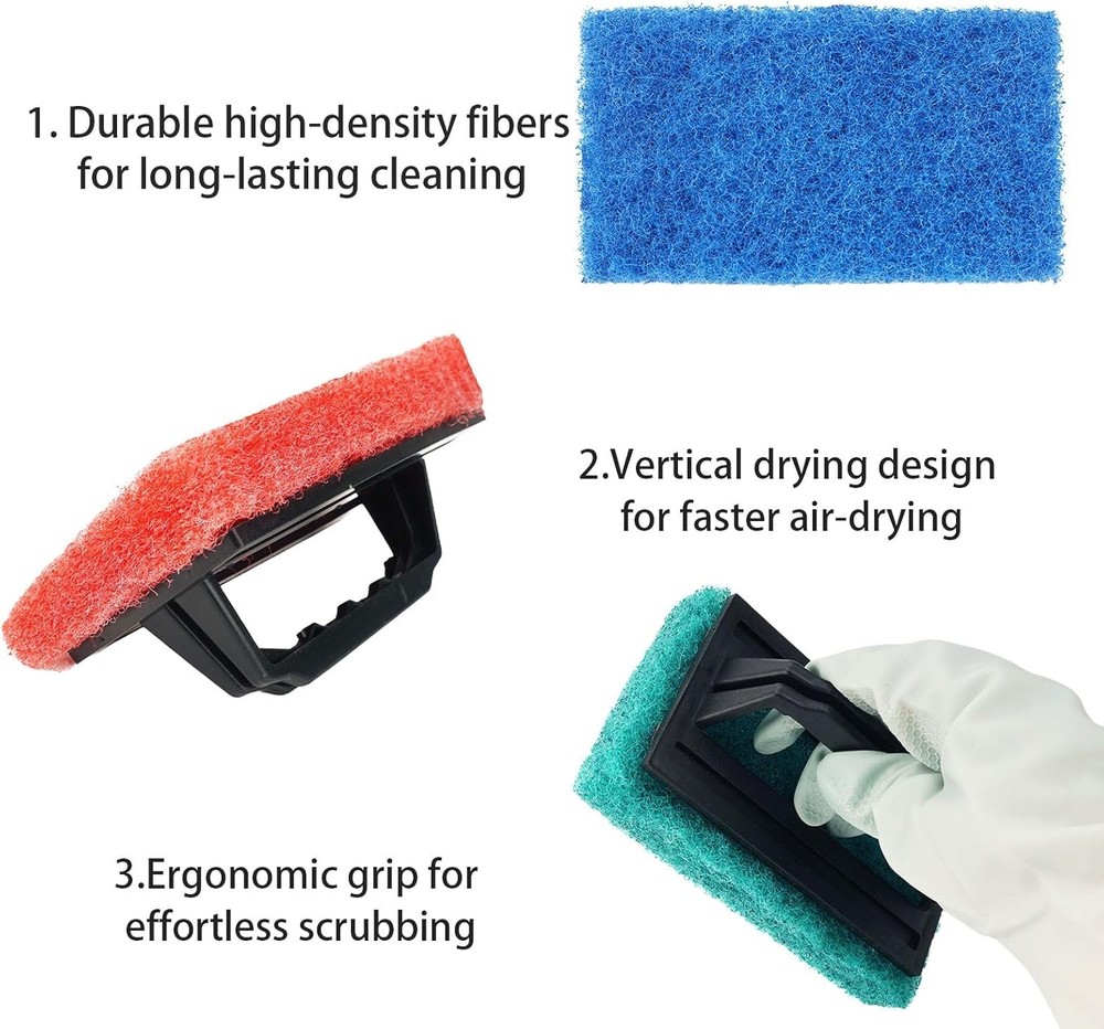 4 Pcs Screen Printing Scrub Pad, Screen Print Ink Scraper with Handle,Screen Pri