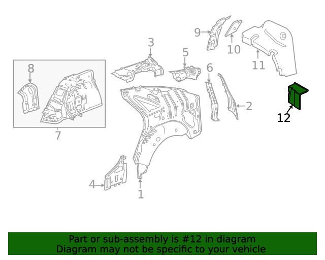 Genuine GM Body Driver Side Outer Panel Insulator 84366949