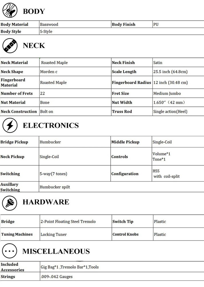 Donner DST-700 Electric Guitar | Gloden