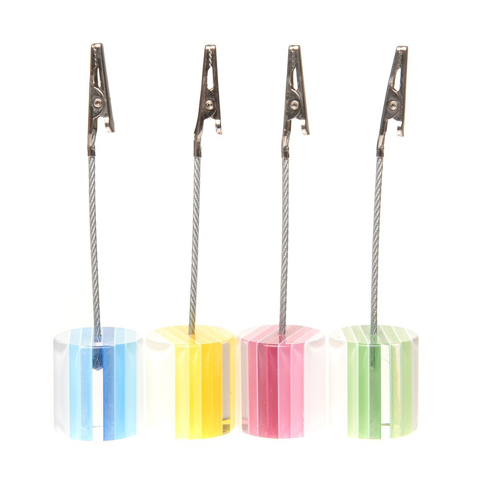 Acrylic Clip Note Holders (4 Pcs)