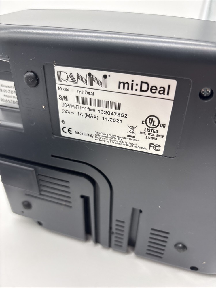 Panini mI:Deal Single Feed Check Scanner Reader Chase Brand