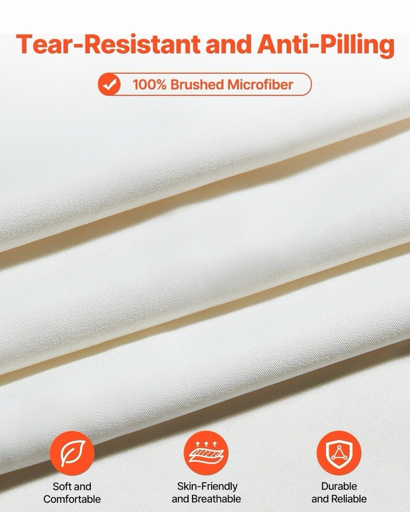 King Size 4-Piece Sheet Set - 100% Brushed Microfiber Deep Pocket Bedding