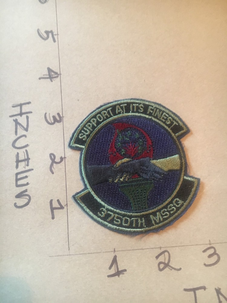 USAF 3750th MSSQ Squadron subdued patch 5/30/25
