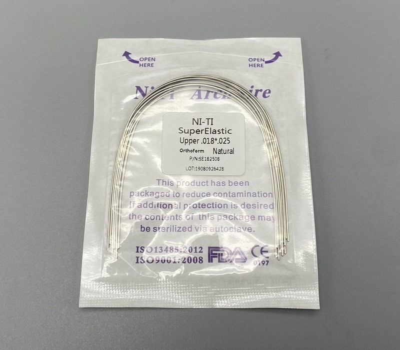 Dental Orthodontic Arch Wire Super Elastic Niti Round Rectangular Natural Form