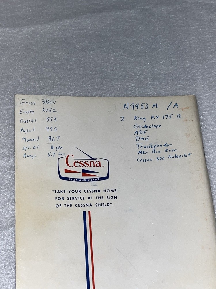 1971 Cessna Centurion Owner's Manual