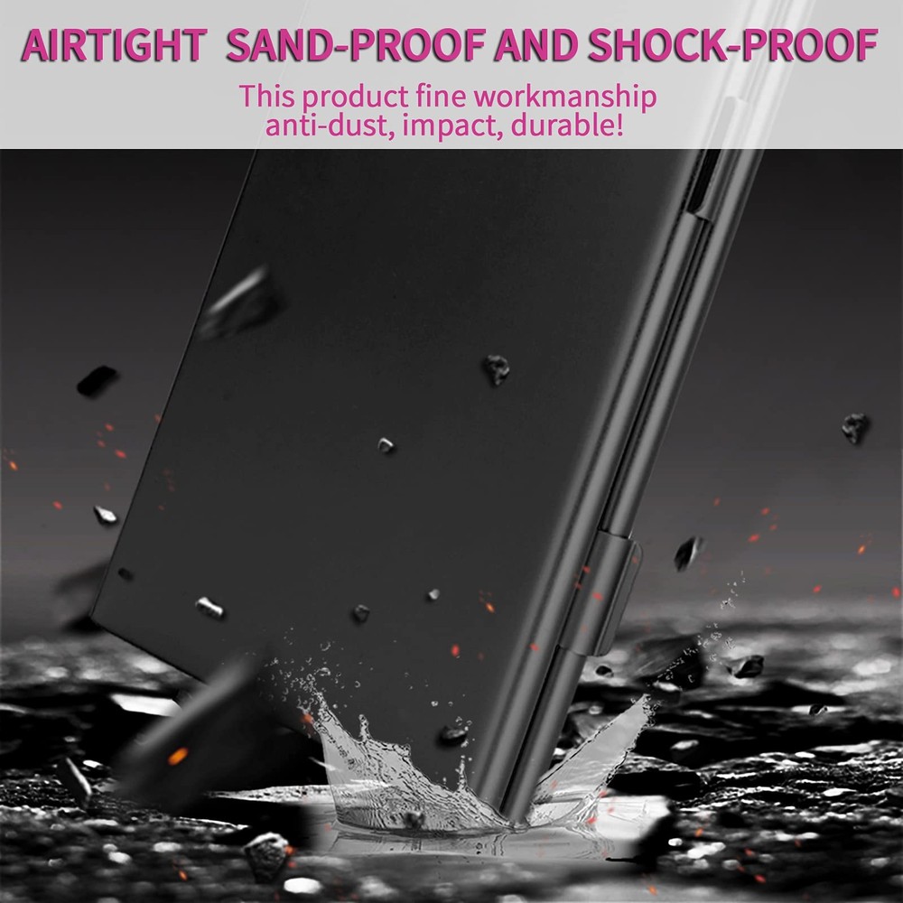 SD , SD Card Case,CF Memory Case Aluminum Alloy Hard Shell, Double-Layer Capa...