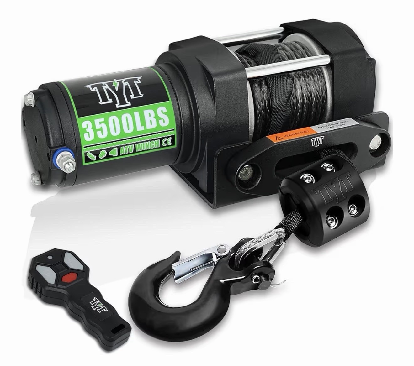 TYT 3000 lb ATV Winch, 12V DC Electric Winch with Wireless Remote control