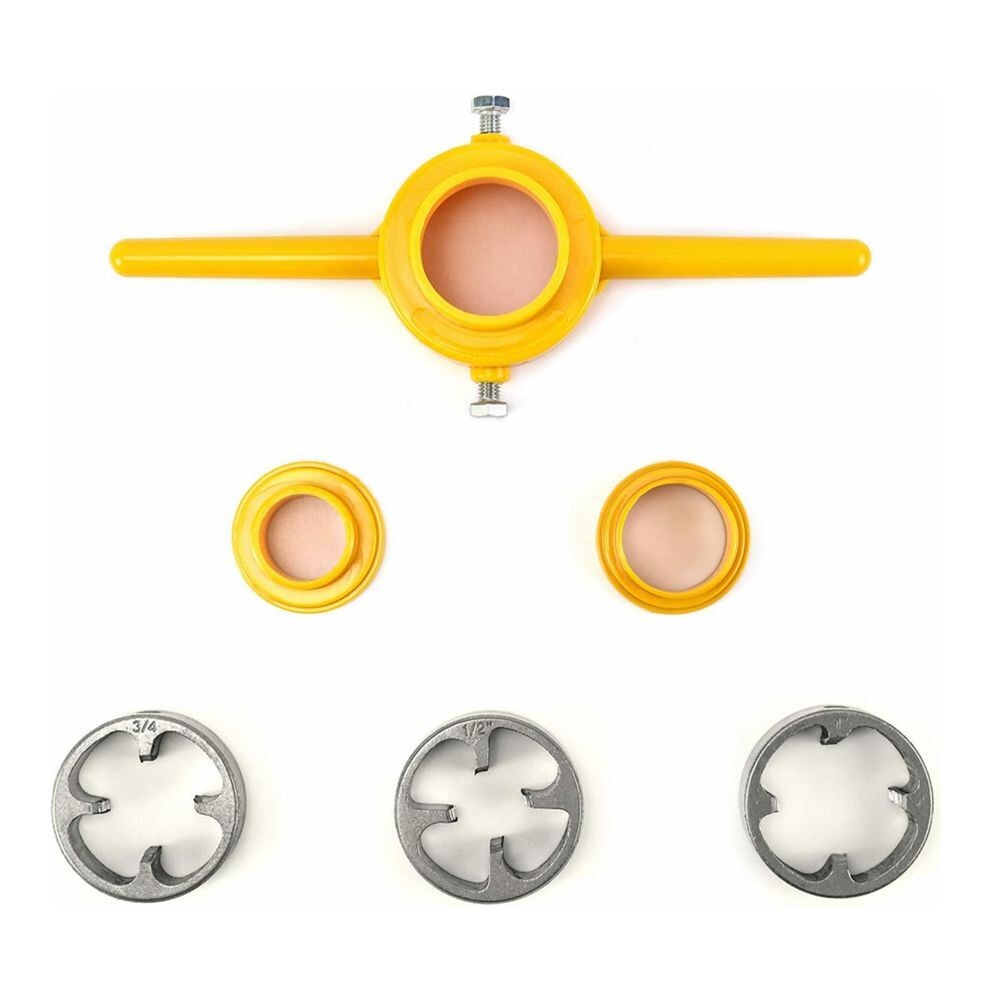 6Pcs PVC Thread Maker Tool NPT Die Set Pipe Round Threader 1/2" 3/4" 1" C88